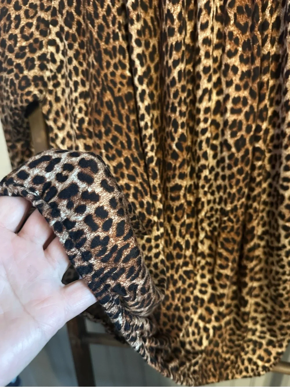 Michael Kors Leopard Print Scoop Neck Tunic Top - Brown/Black